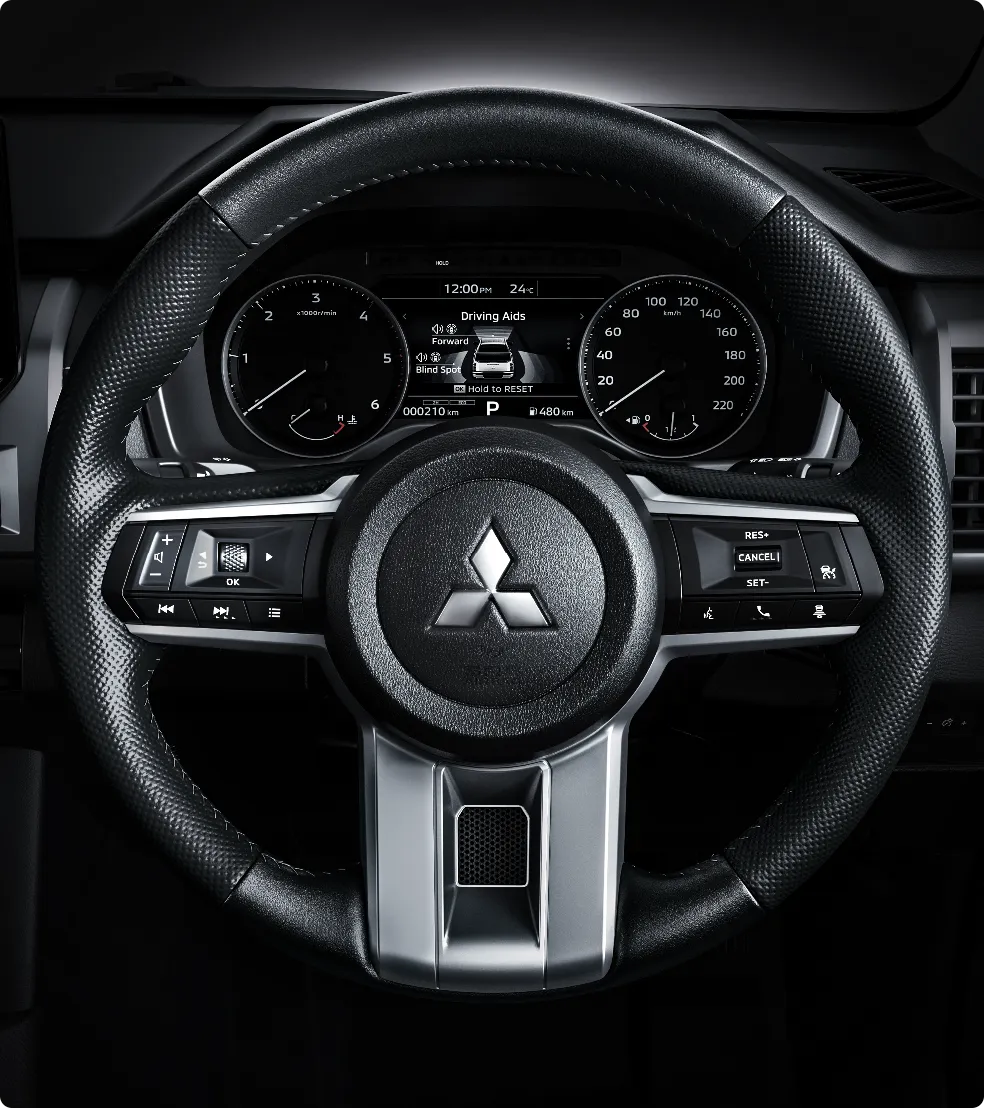Easy-to-grip steering wheel